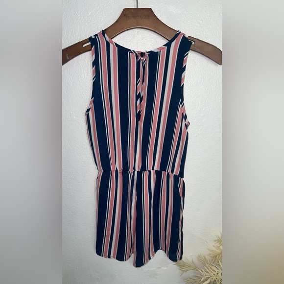 Heart & Arrow short jumper Navy Blue and pink lines not new size 12 - Picture 5 of 9